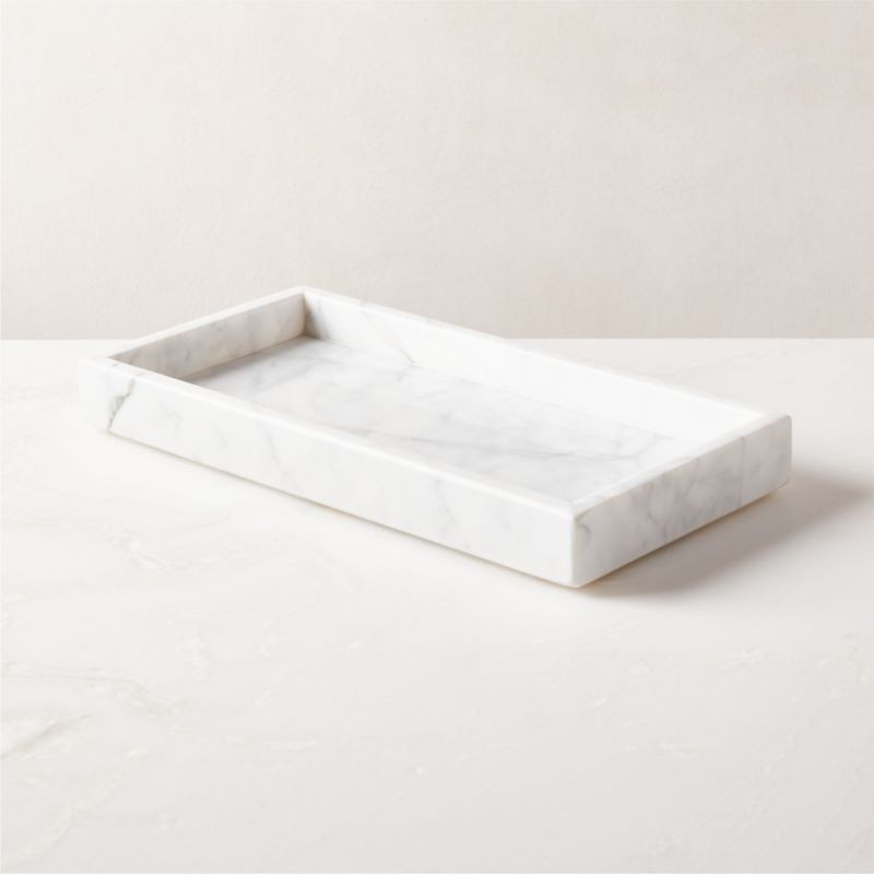 Ramsey Polished Arabascato Marble Tray | CB2 | CB2