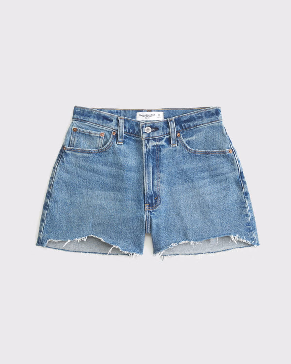 Curve Love High Rise 4" Mom Short | Abercrombie & Fitch (US)