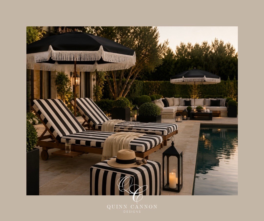 Poolside perfection, layered textures, and timeless details. Creating outdoor spaces that feel like a five-star getaway—without ever leaving home.

#LTKHome #LTKSwim #LTKSaleAlert
