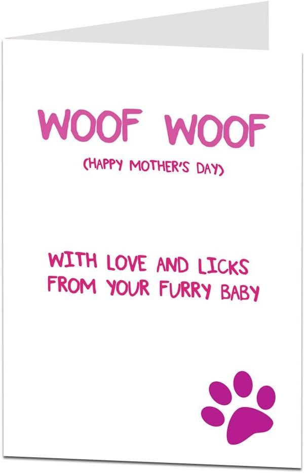 Happy Mother's Day Card From The Dog Funny Quirky Design Blank Inside To Add Your Own Personal Mothe | Amazon (US)