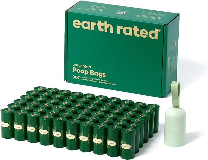 Earth Rated Dog Poop Bag Holder with Dog Poop Bags Rolls, New Look, Durable and Guaranteed Leakpr... | Amazon (US)