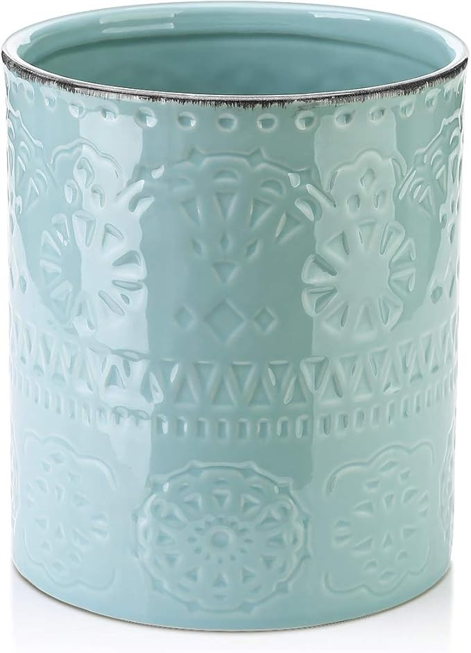 LIFVER Kitchen Utensil Holder, 7.2″ Large Cooking Utensil Holder for Kitchen Counter, Utensil C... | Amazon (US)