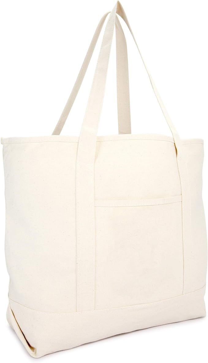 22" Open Top Heavy Duty Deluxe Tote Bag with Outer Pocket | Amazon (CA)