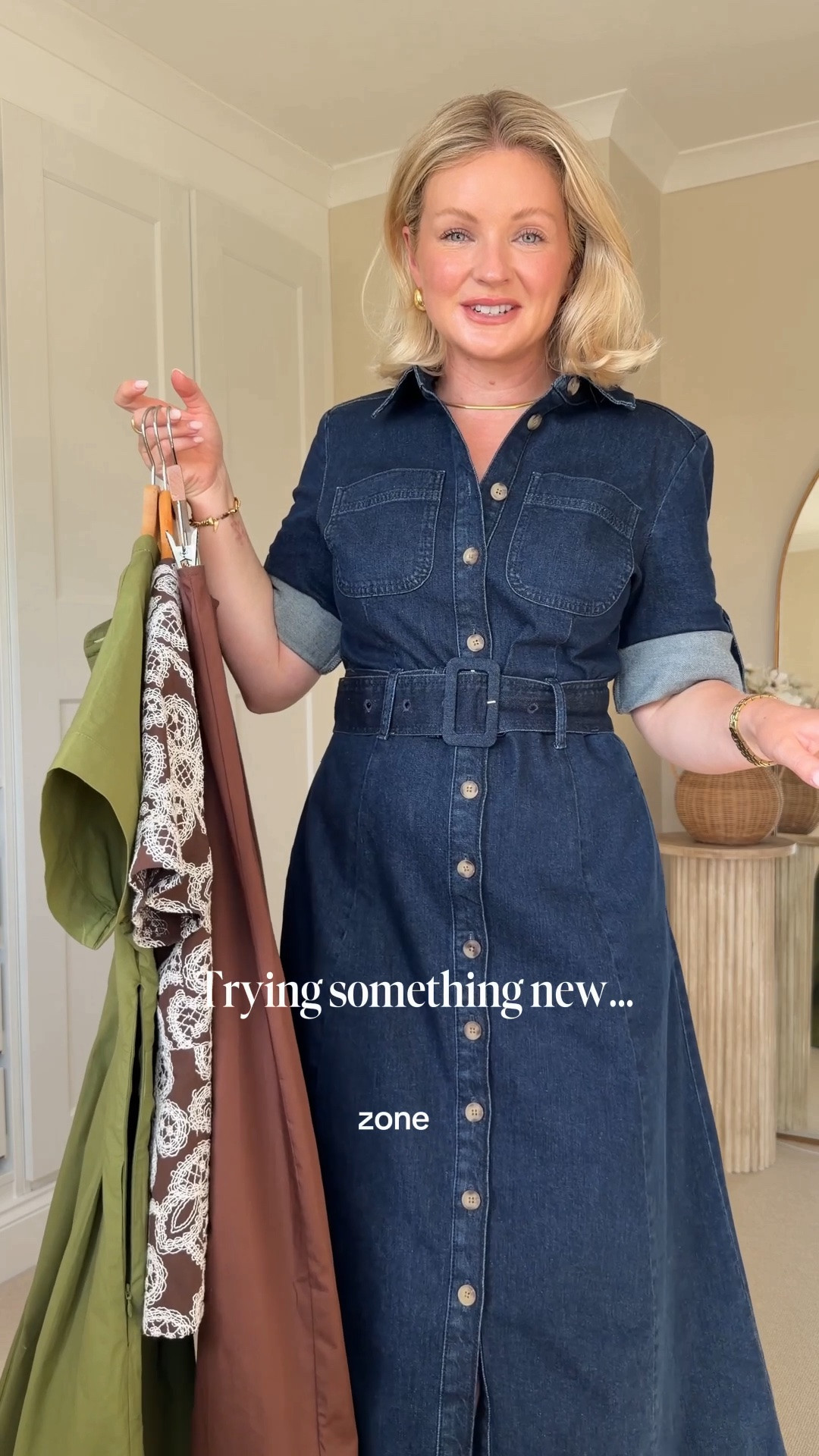 @Boden (UK) try on ✨ dress to wear from spring through to summer, and then autumn! 🤍 wearing size 10