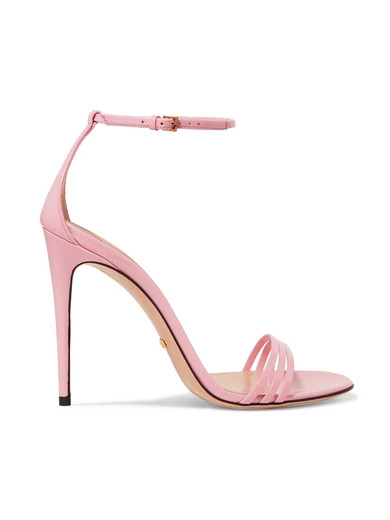 Gucci - Patent-leather Sandals - Baby pink | NET-A-PORTER (US)