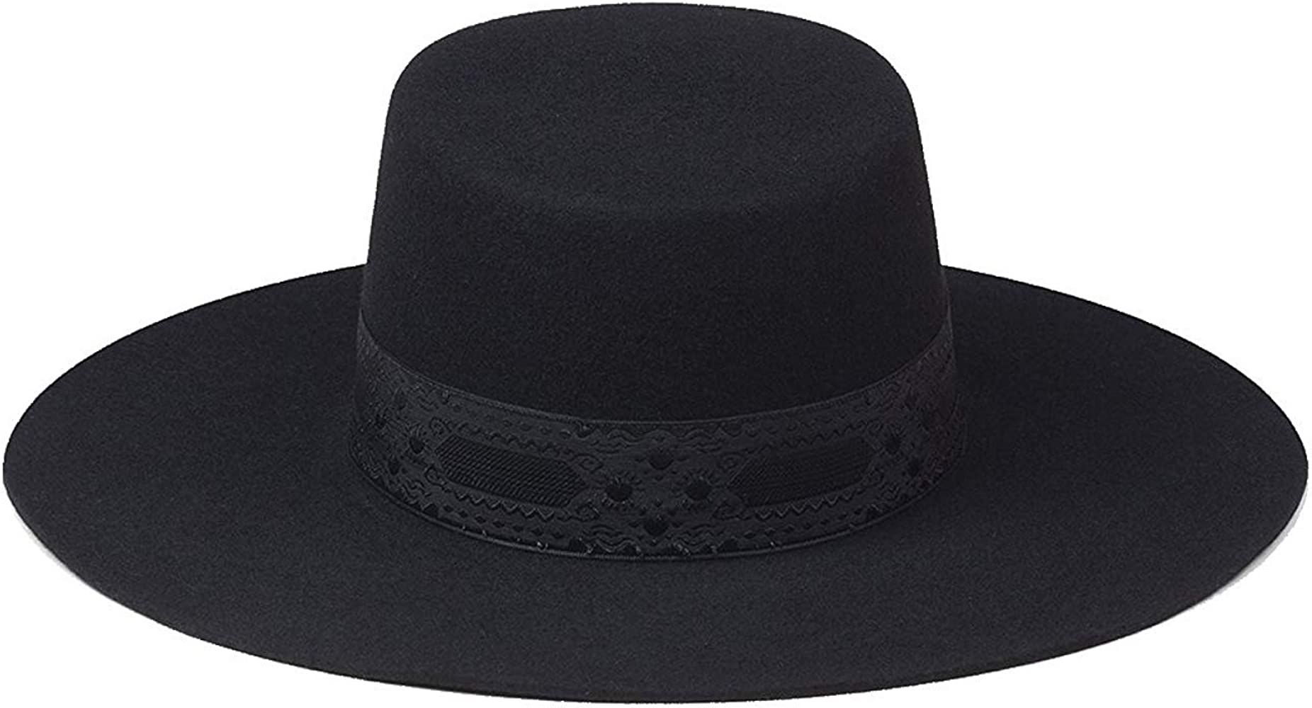 Lack of Color Women's The Sierra Gold Wide-Brimmed Wool Boater Hat | Amazon (US)