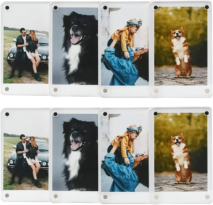 Magnetic Polaroid Frame, Magnetic Instax Mini Photo Frames 2x3, Acrylic Fridge Magnet Frame[8 Pac... | Amazon (US)