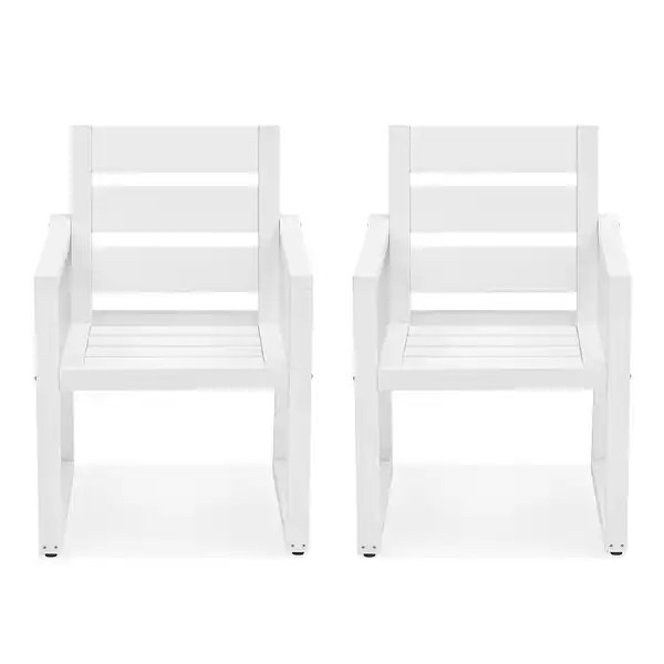LUE BONA Stationary All-Weather Patio Square-Leg HDPS Dining Chairs (Set of 2) - 23.6"D x 24.6"W ... | Bed Bath & Beyond