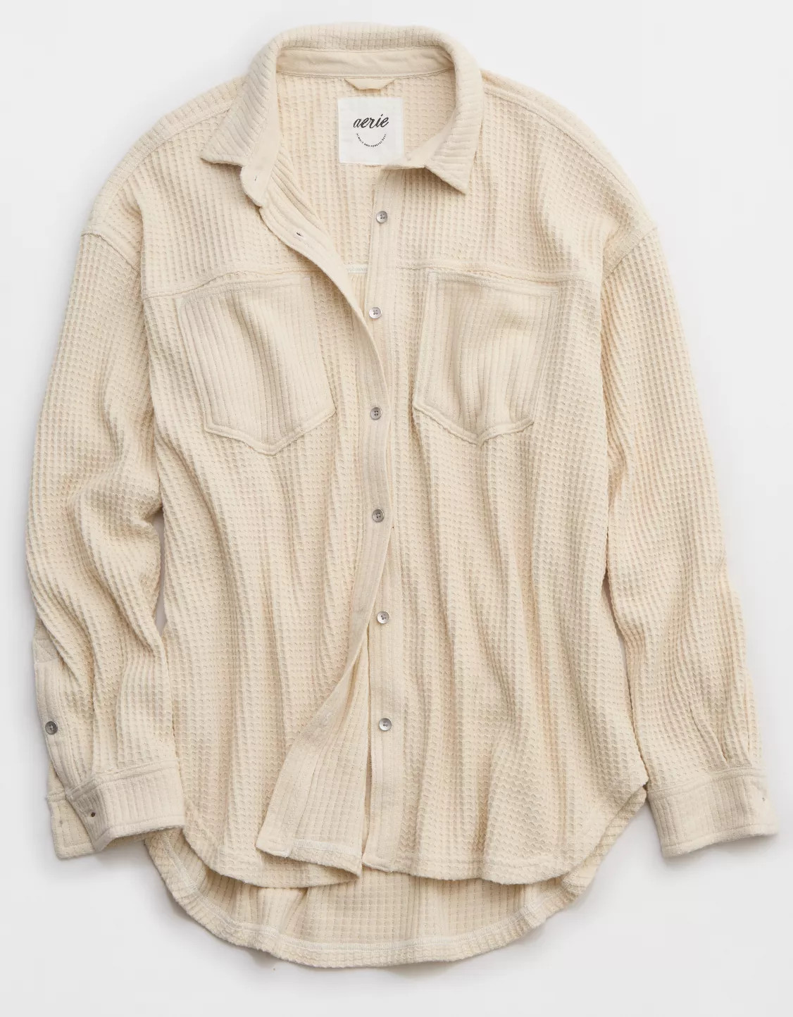 Aerie Anytime Fave Waffle Shirt | American Eagle Outfitters (US & CA)
