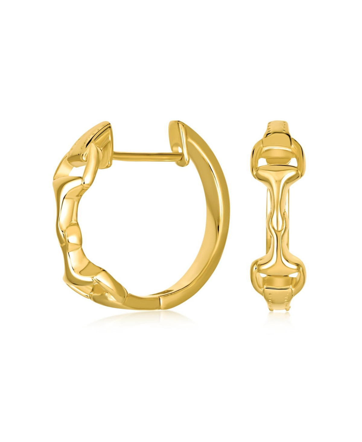 Bling Jewelry Equestrian Cowgirl Dangle Equine Gift Horse bit Earrings Western Jewelry .925 Sterling Silver - Yellow | Macy's