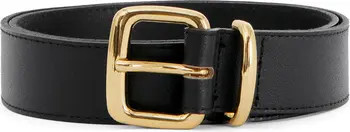 Polished Buckle Leather Belt | Nordstrom