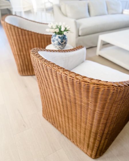 ⭐️Love my rattan swivel chairs and side table both 20% off with code UPGRADE⭐️Other items on sale as well! Click through for discounts.