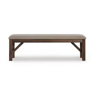Powell Krause Rustic Umber Dining Bench | The Home Depot