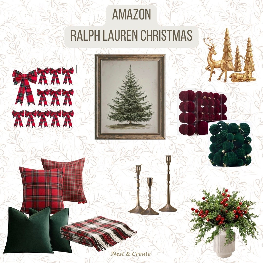 Ralph Lauren inspired Christmas — classic, cozy, timeless. Plaids, velvets, gold metals + evergreen tones. It feels luxe without the designer price tag 🤍🎄✨

#LTKhome #LTKholiday #LTKseasonal #AmazonFinds #AmazonHome #AmazonHoliday

#LTKHoliday #LTKGiftGuide #LTKSeasonal