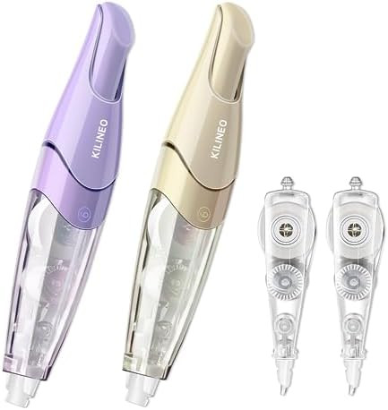 Refillable Retractable White Correction Tape, Pen Shaped White Smooth Pull Out Japanese Aesthetic... | Amazon (US)