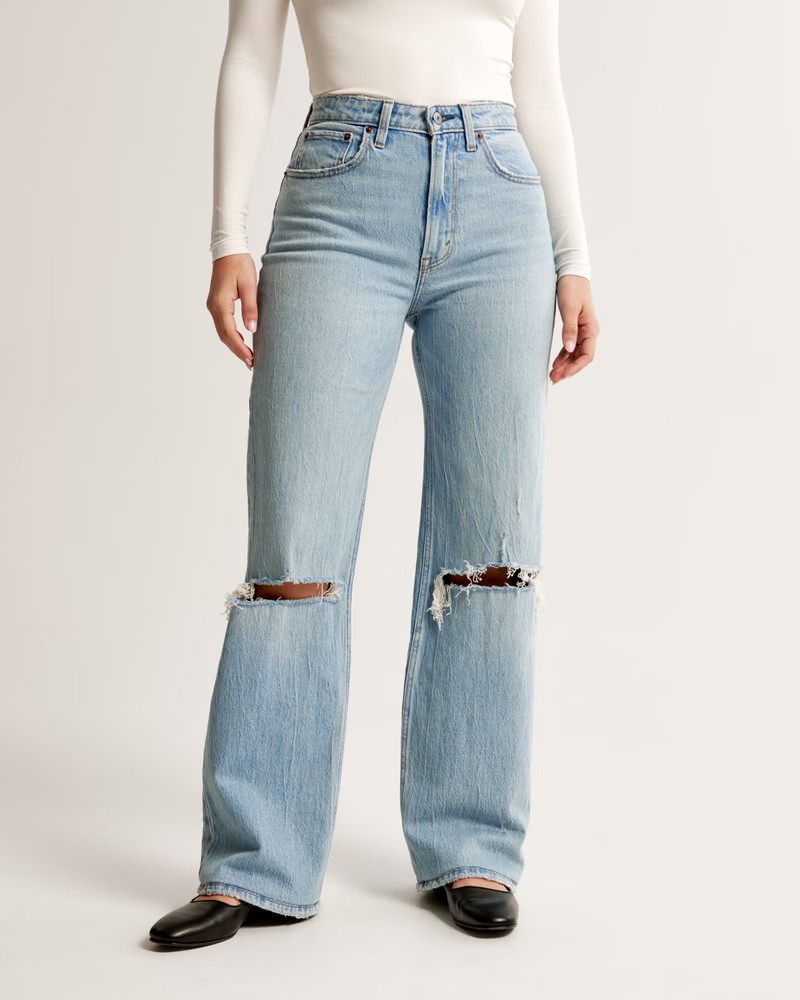 Women's Curve Love High Rise 90s Relaxed Jean | Women's Bottoms | Abercrombie.com | Abercrombie & Fitch (US)