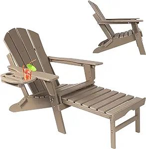 NAVINE Adjustable Backrest Adirondack Chair,Folding Adirondack Chairs,Plastic Adirondack Chairs w... | Amazon (US)