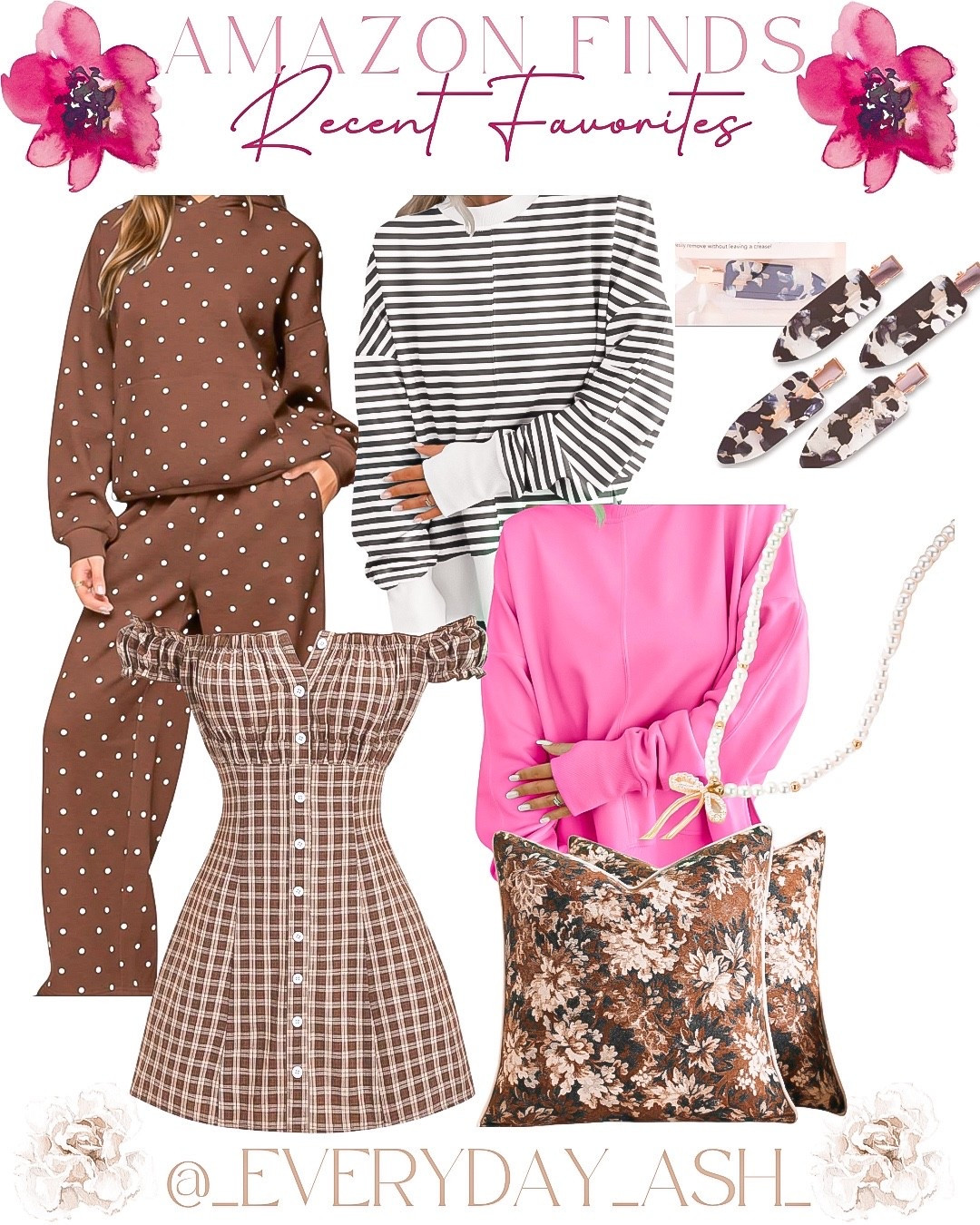 Amazon // recent favorites 💕

Amazon fashion, brown lounge set, brown dress, sweatshirt, pillows , necklace 

#LTKBeauty #LTKGiftGuide #LTKFindsUnder50