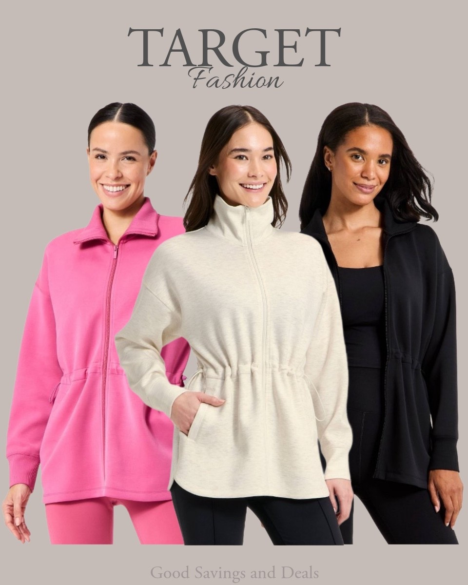Long full zip jacket with waist drawstring. Active wear for her. Women’s outfit ideas. Target fashion.

#LTKootd #LTKActive