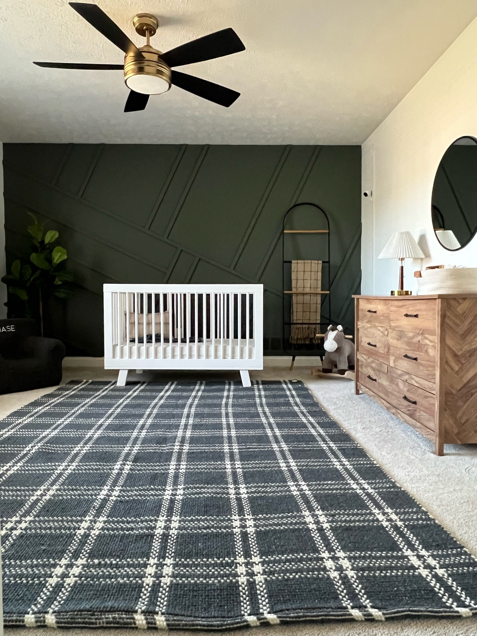Chase’s Western/Horse Nursery! 

Rug: 7x10/dark blue 

Nursery, boy nursery, boy bedroom, western, horse, plaid rug, babyletto crib, blanket ladder 

#LTKbaby #LTKkids #LTKhome