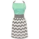 DII Women's Adjustable Cooking Apron Dress with Extra Long Ties, 31 x 28", - Chevron | Amazon (US)