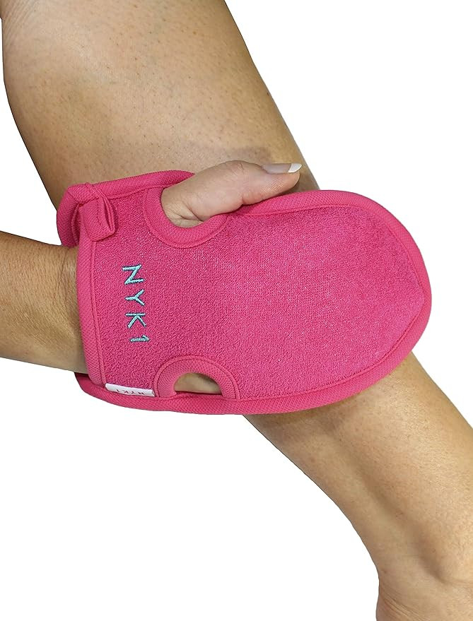 Dead Skin Exfoliating Mitt Deep Pore Cleansing Exfoliating Glove (Pink, Large) at Home Microderma... | Amazon (US)