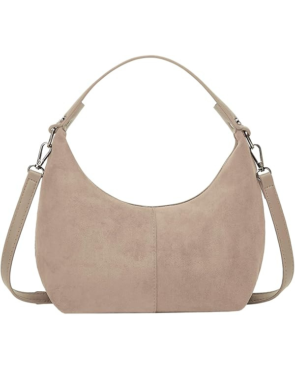 Suede Crescent Bag Women 2025 Retro Suede Slouchy Bag Fall Work Handbag Shoulder Bag Slouchy Tote... | Amazon (US)