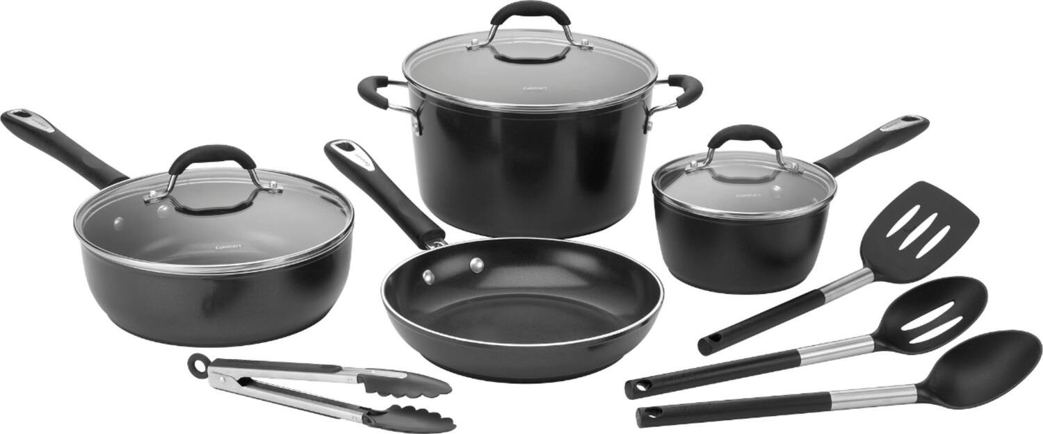 Cuisinart P59BC-11BK 11-Piece Cookware Set Black P59BC-11BK - Best Buy | Best Buy U.S.