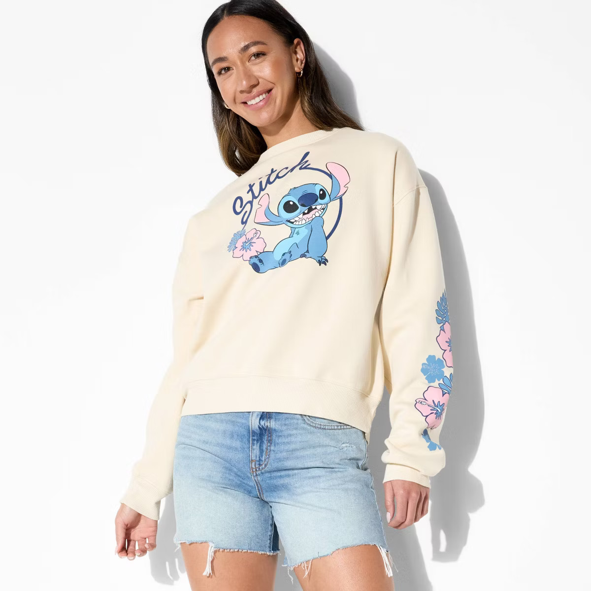 Women's Stitch Graphic Sweatshirt - Ivory | Target