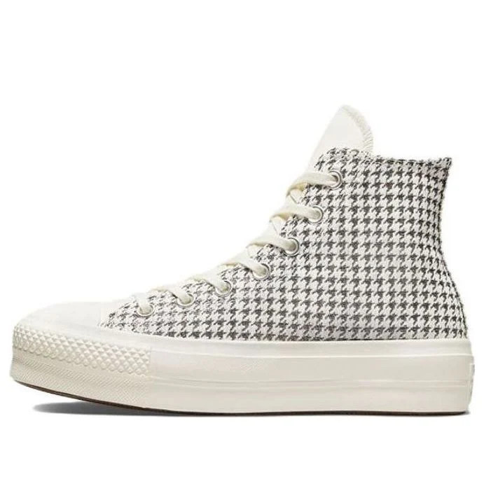 (WMNS) Converse Chuck Taylor All Star Lift Platform High 'Houndstooth Shine - Egret Pure Silver' | KICKS CREW