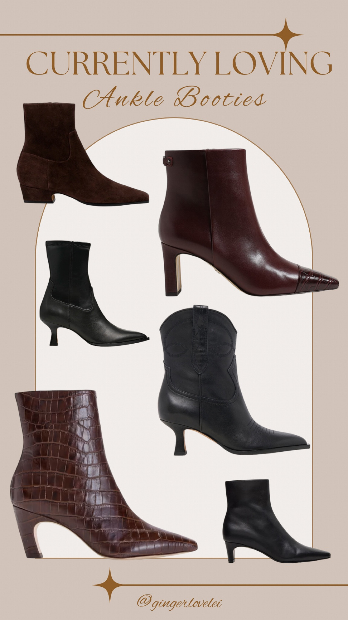 Currently loving ankle booties with a western flare and texture! Brown and black are so versatile and will pair perfectly with any outfit. 

#LTKcanada #LTKautumn
