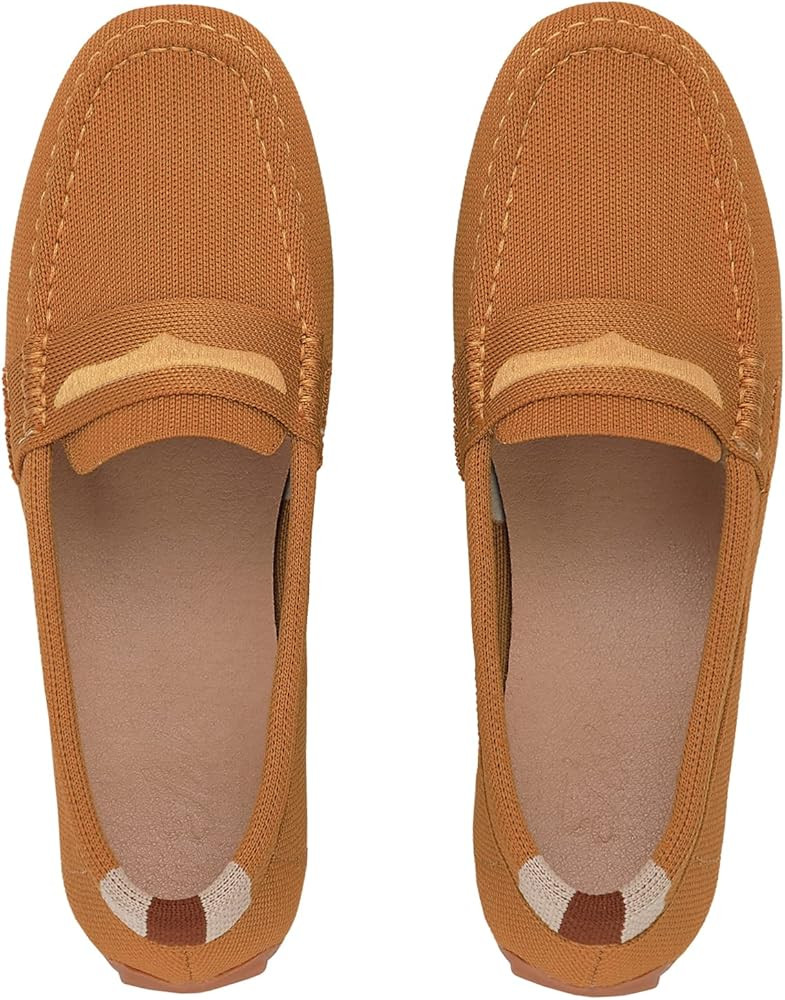 JBB Women's Knit Driving Loafers Penny Moccasins Comfortable Slip on Walking Boat Shoes… | Amazon (US)