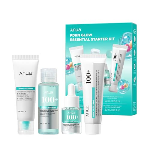 Anua Salmon DNA PDRN Glow Essential Starter Kit, Plumpness for Hydration, Collagen for Firming & Glass Skin, Amazon Exclusive Set, Travel Essential, Korean Skincare Set | Amazon (US)
