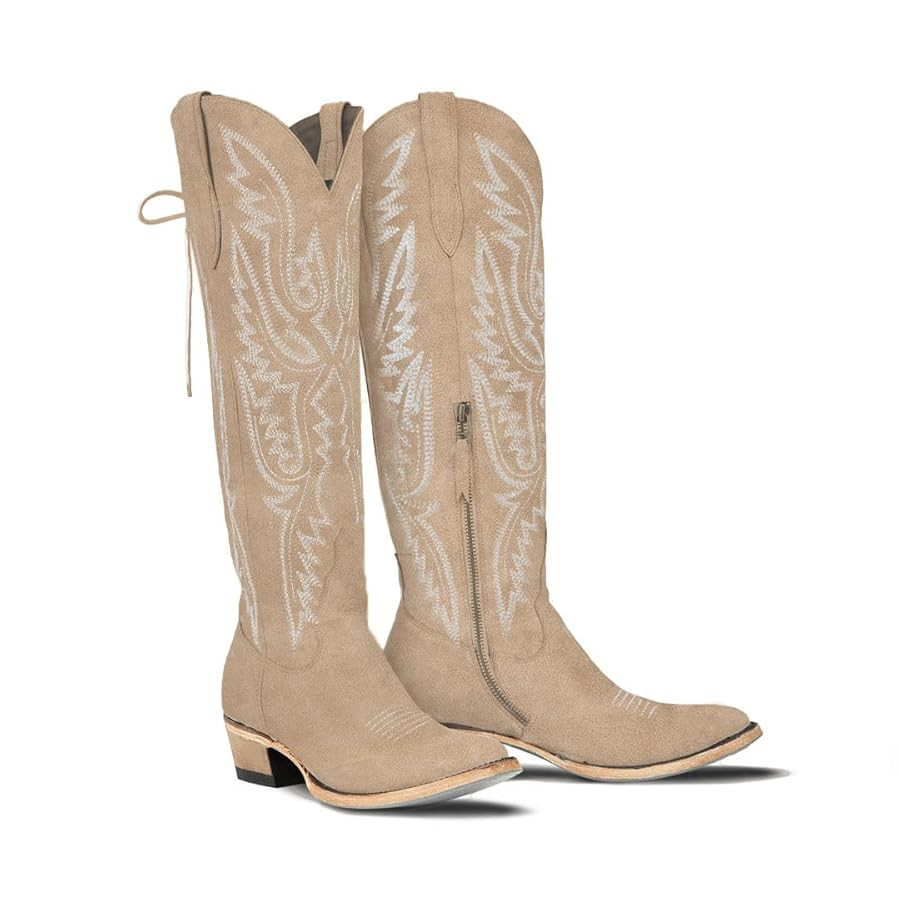 MissHeel Over the Knee Cowboy Boots for Women Adjustable Thigh High Cowgirl Boots | Amazon (US)