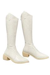 'Ronnie' Heeled Snakeskin Boots (2 Colors) | Goodnight Macaroon