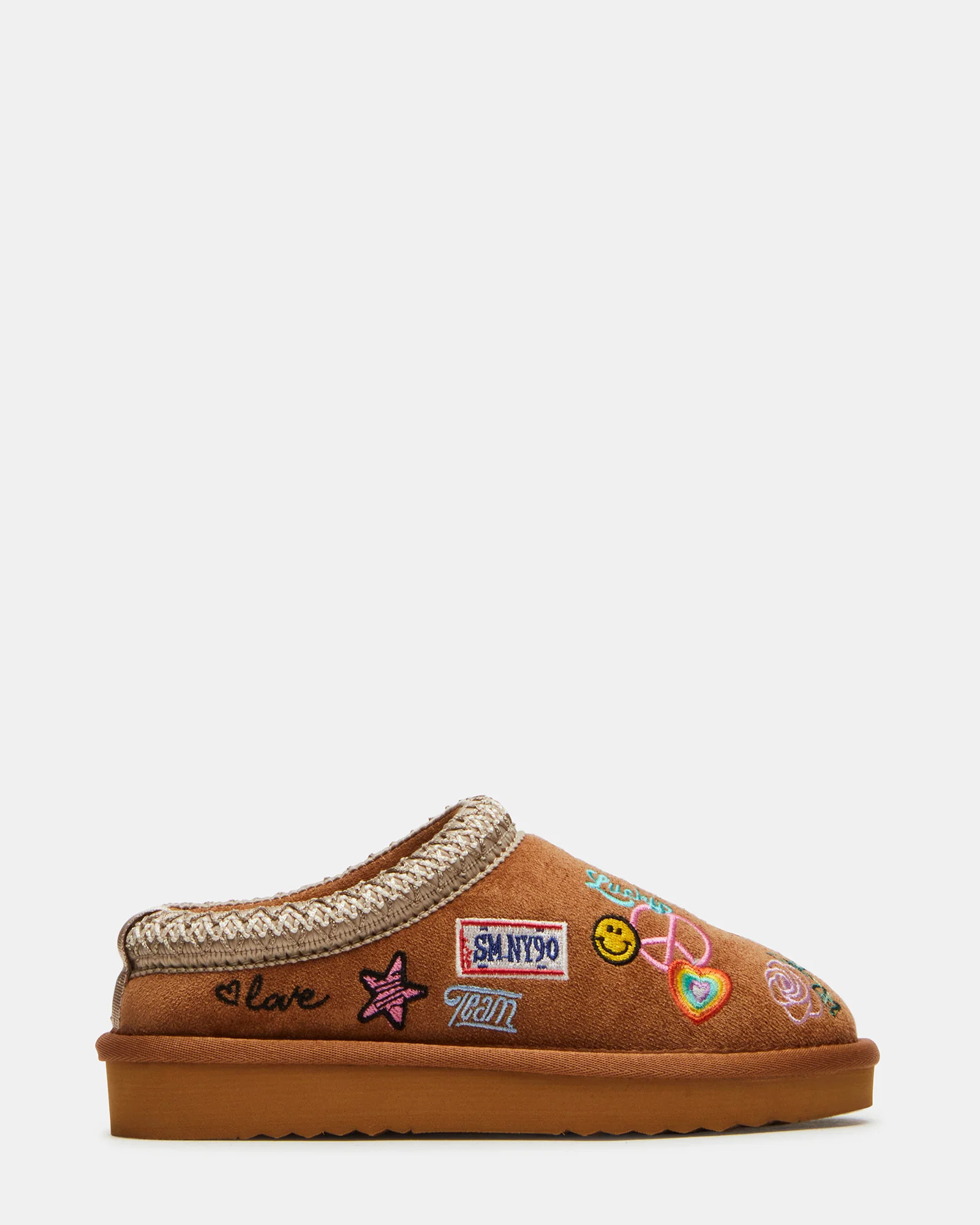 Kids' SELENA Cognac Multi Girls' Slip-On Mule Flat | Steve Madden (US)