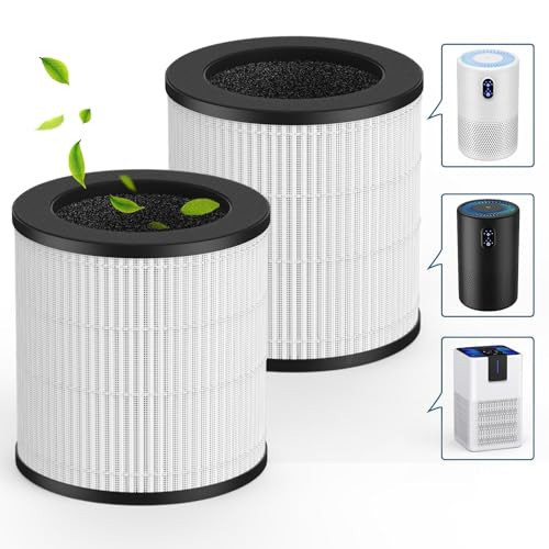 2 Pack B-D02L Replacement Filter Compatible with MOOKA B-D02L&M05 Air Purifiers and VEWIOR B-D02U & Tailulu D10 Air Purifi-er,H13 True HEPA Filter for MOOKA Air Purifier Replacement Filter B-D02 | Amazon (US)