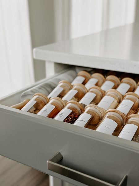 Spice Drawer Organization #spicejars #spicerack #kitchendrawerorganizer 

#LTKunder50 #LTKhome