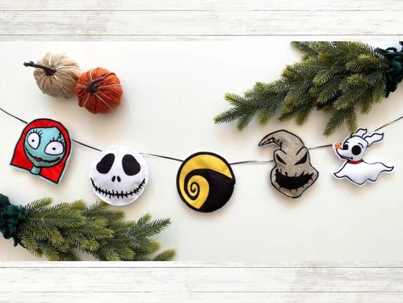 Nightmare Before Christmas Inspired Garland  Jack Skellington - Etsy | Etsy (US)