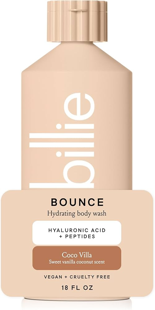 Billie Bounce, Hydrating Body Wash, Hyaluronic Acid + Peptides, Hydrating & Replenishing,18Fl Oz | Amazon (US)