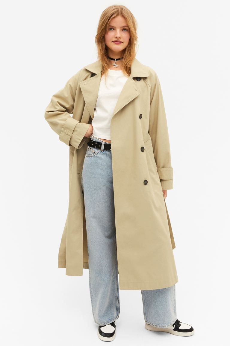 Double breasted front trench coat | H&M (DE, AT, CH, NL, FI)