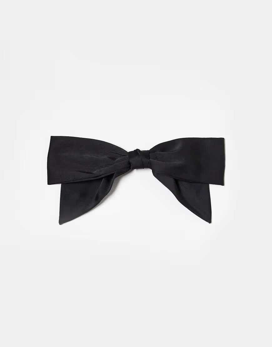 Kitsch Fabric Bow Hair Clip - Black-No colour | ASOS (Global)
