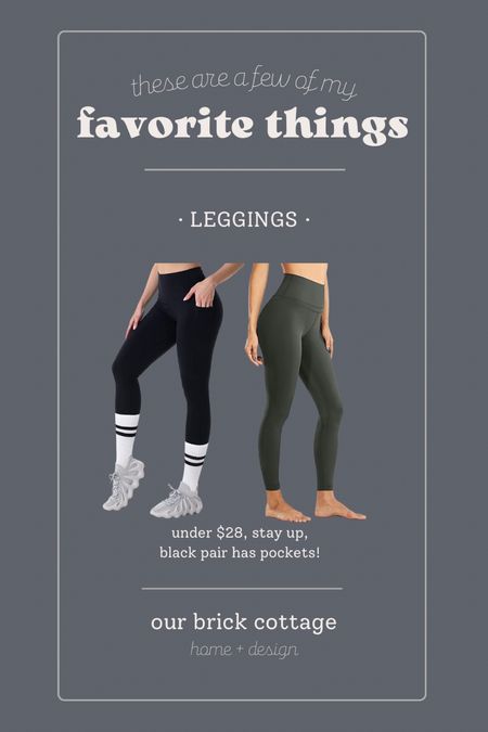My two favorite pairs of Amazon leggings. Size up in the green pair. Black pair is TTS. 

Black leggings, dark green leggings, olive leggings, stay up, pockets

#LTKFind #LTKunder50 #LTKstyletip