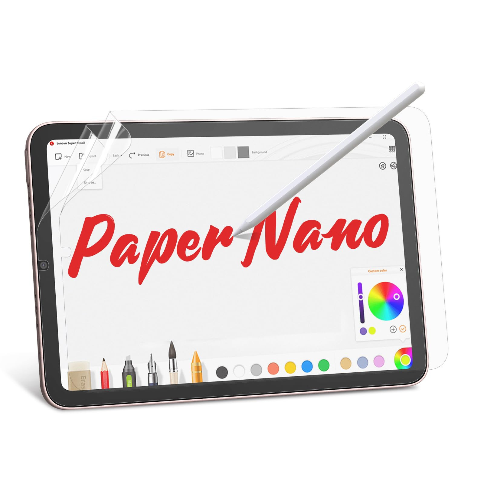 bersem 2 Pack Paperfeel Screen Protector Compatible with iPad Mini 7 2024(A17 Pro)/iPad Mini 6 20... | Amazon (US)