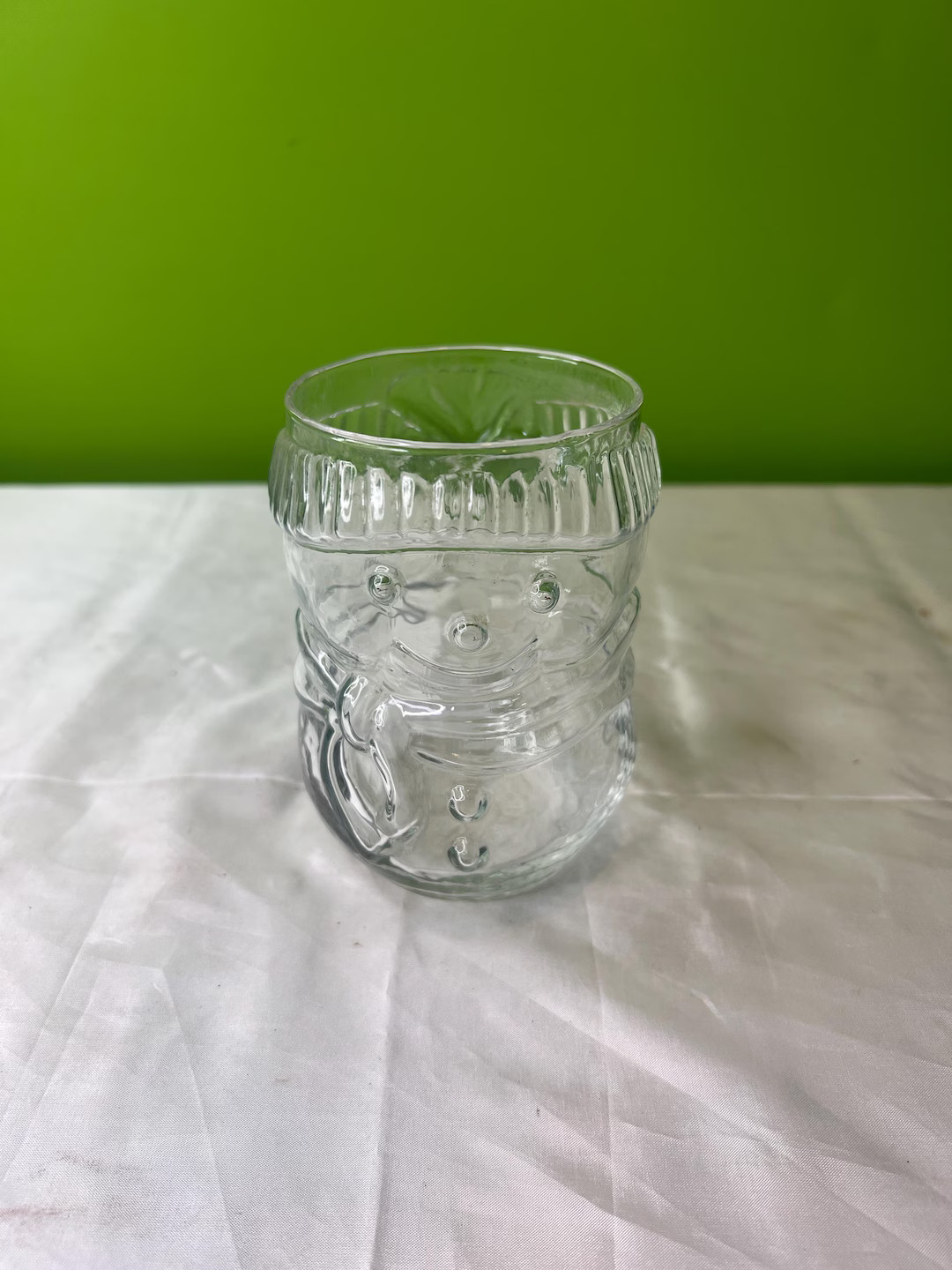 Vintage Glass Snowman Drinking Glass/ Candy Jar Without Lid ~ Seasonal Decor - Etsy | Etsy (US)