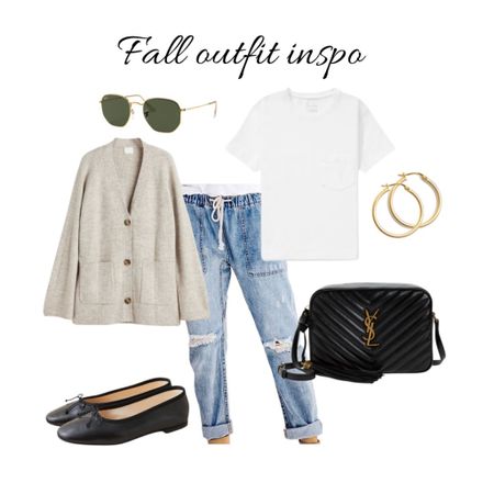 Thinking about fall and perfect cardigans denim that feels like sweats and ballet flats 