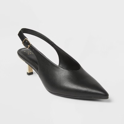 Women’s Samantha Heels with Memory Foam Insole – A New Day™ Black 9.5 | Target