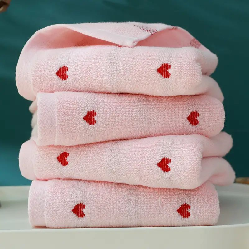 Soft Absorbent Heart Towel Bathing Washing Heart Embroidered - Temu Canada | Temu Affiliate Program