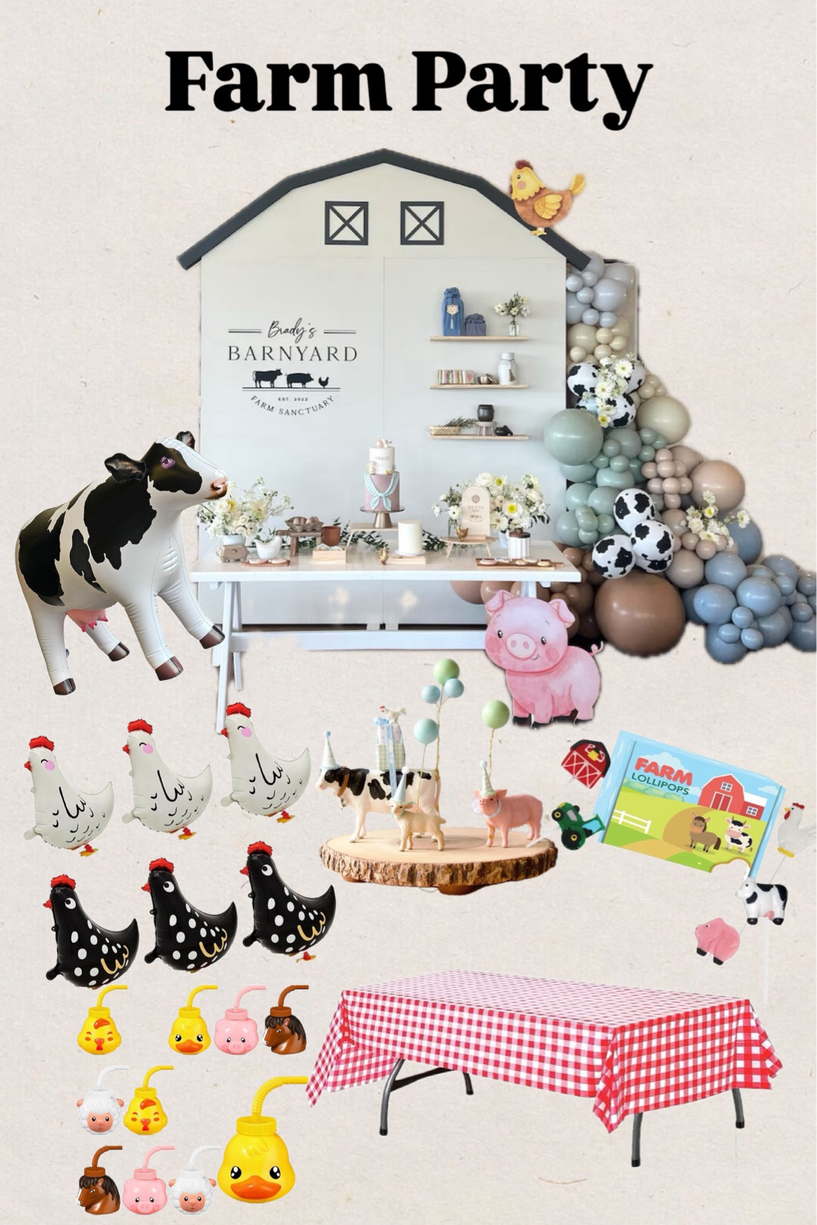 Farm party
Toddler birthday party
Baby birthday party
Chickens
Animals
Cow
Party favors

#LTKParties #LTKFindsUnder50 #LTKKids