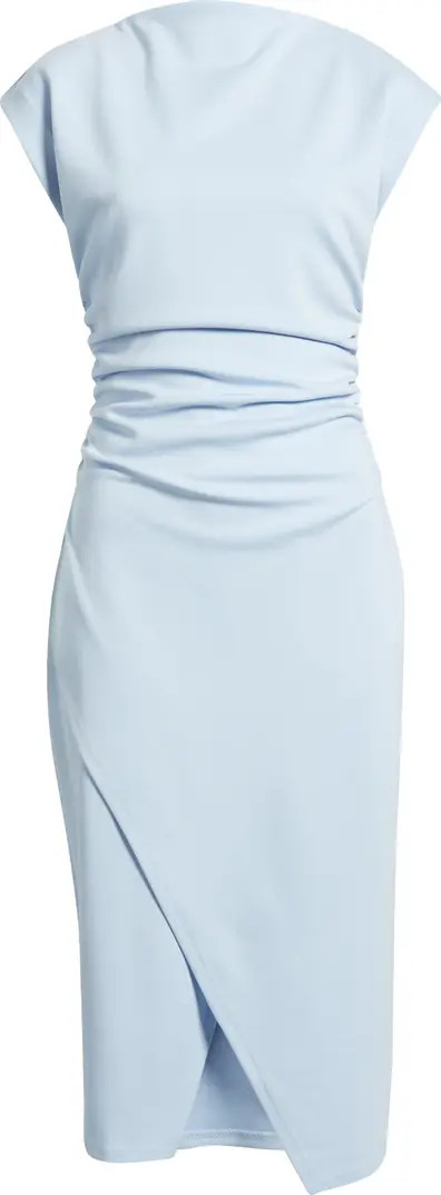 Nordstrom Ruched Funnel Neck Midi Dress | Nordstrom | Nordstrom